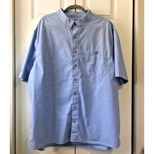 Duluth Trading Co Mens Button Down Shirt Short Sleeve Relaxed Fit  2XL-Tall
